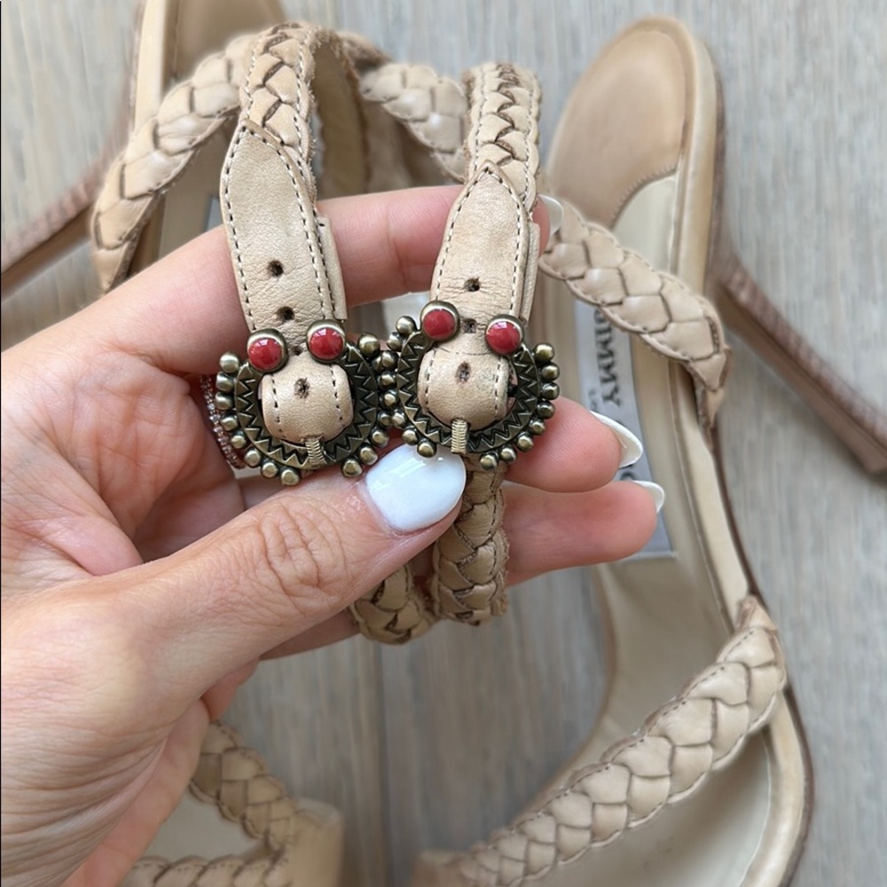 EUC Jimmy Choo Nude Strappy Heeled Sandals 39.5 - Picture 12 of 13